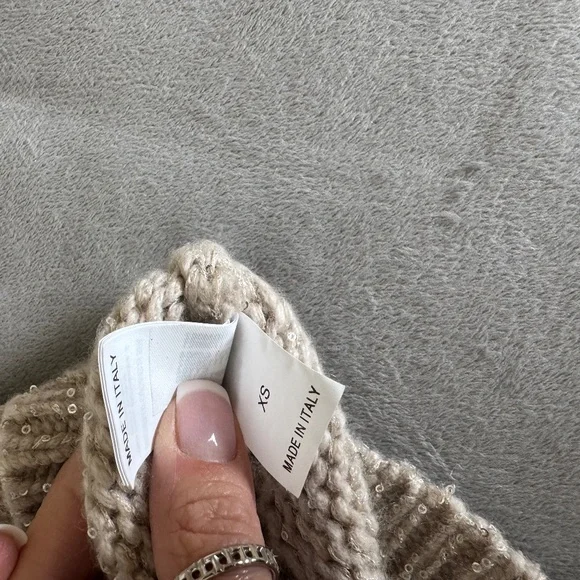 Brunello Cucinelli Cashmere Sequined Cropped Sweater XS - Picture 12 of 13